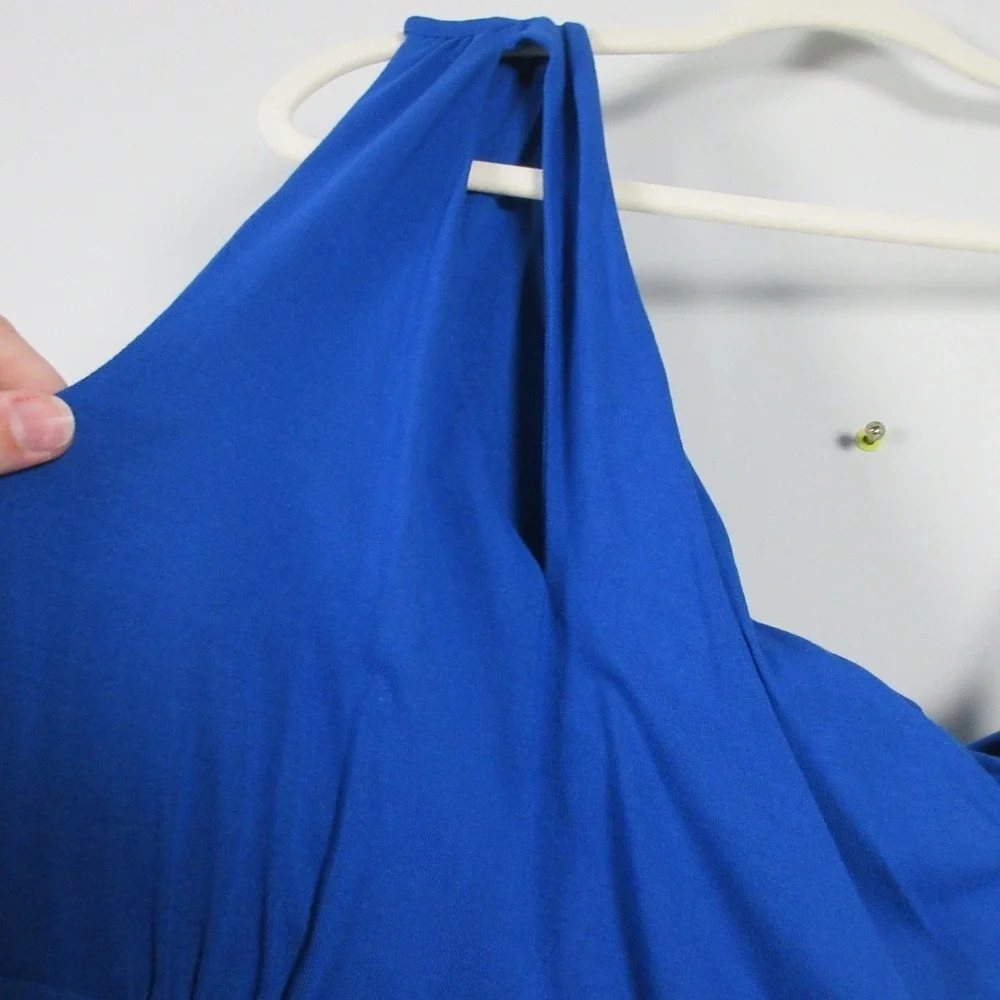 Lilly Pulitzer Helina One Shoulder Maxi Dress M Blue Rayon Blend Party Prom 426 - Picture 5 of 14